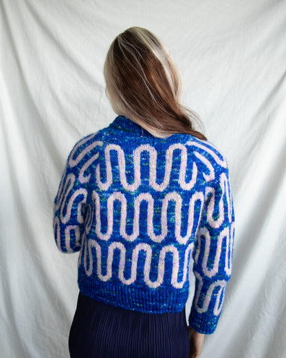 Spektakelstrik Wave Sweater Kit - Abyss & Mother of Pearl - XS-(S-M)