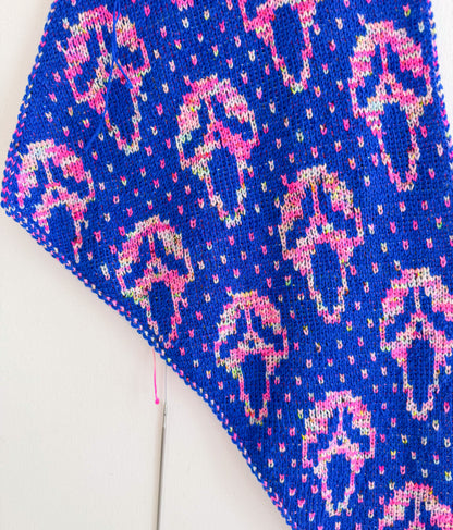 The Slasher Poltergeist Triangle Scarf Kit Flamingo and Hero styled