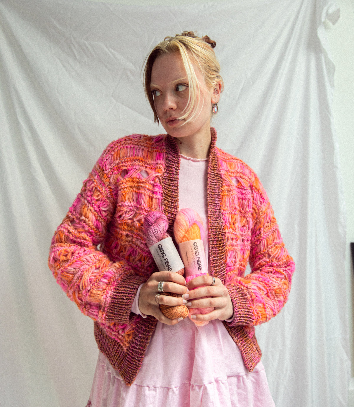 Cloudfall Cardigan Knit Kit - Super Floof DK and Yak Single — Fever