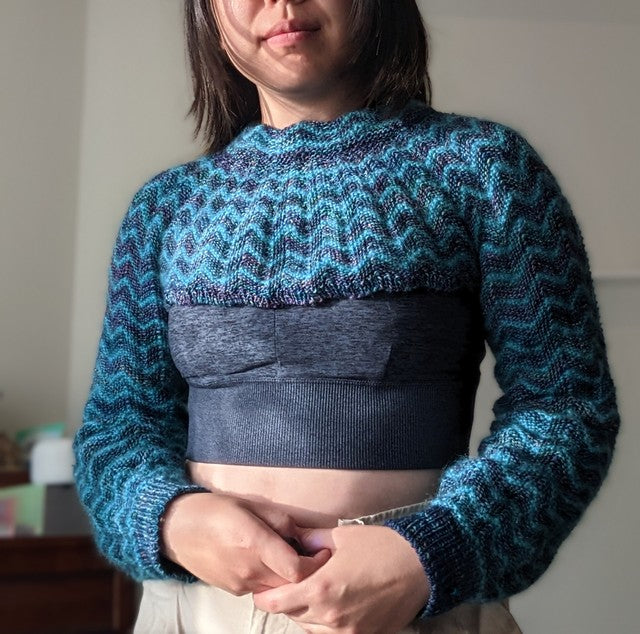 Snaking Bolero Pattern - Qing Fibre - Indie Hand-Dyed Yarn