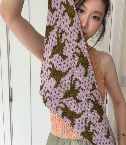 The Slasher Poltergeist Triangle Scarf Kit Nyx and Thistle detail