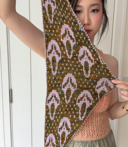 The Slasher Poltergeist Triangle Scarf Pattern - PDF Download