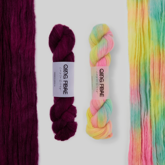Veranita Hush and Flying Saucer contrast pair: open Hush, twisted Hush, twisted Flying Saucer and open Flying Saucer on a grey background