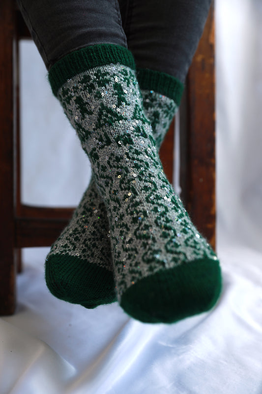 Rocking around the Christmas tree Sock pattern - Download version