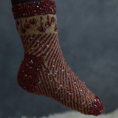 Baubles and Candy Canes Sock pattern - Download version