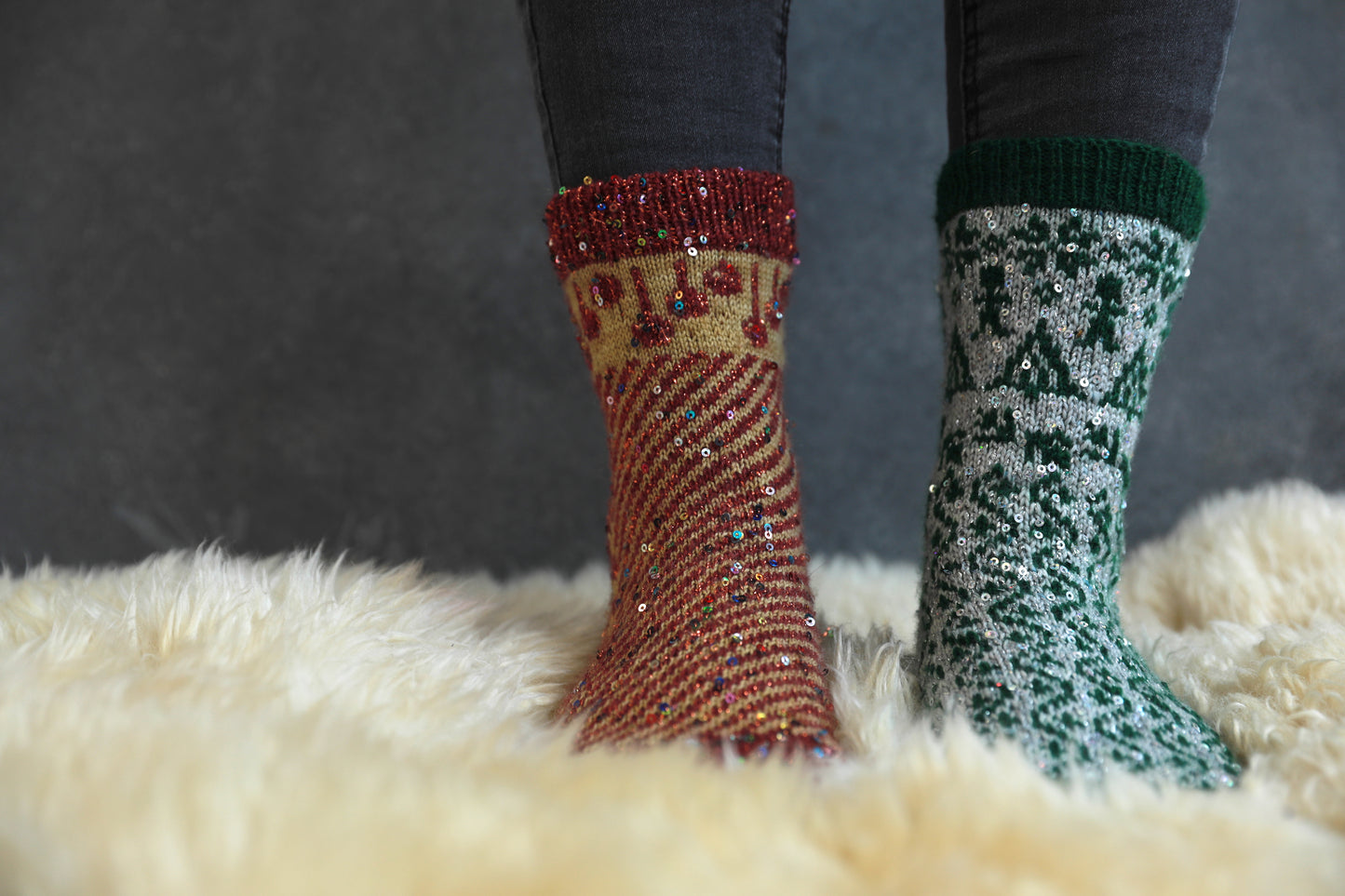 Baubles and Candy Canes Sock pattern - Download version