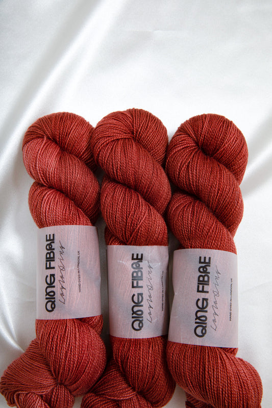 Veranita in Chinese Red - Qing Fibre - Indie Hand-Dyed Yarn