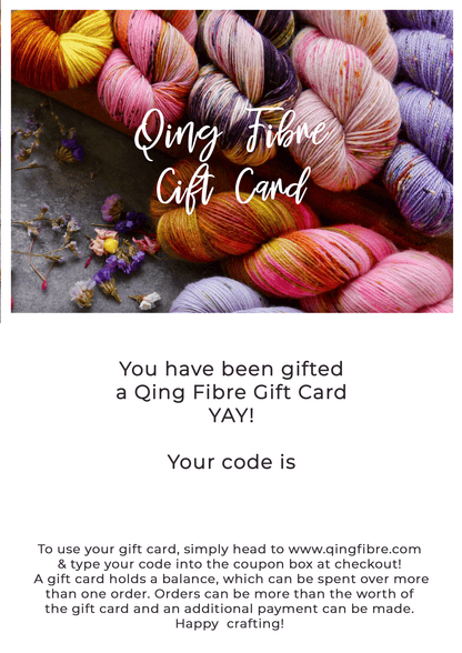 Qing Fibre Gift Card